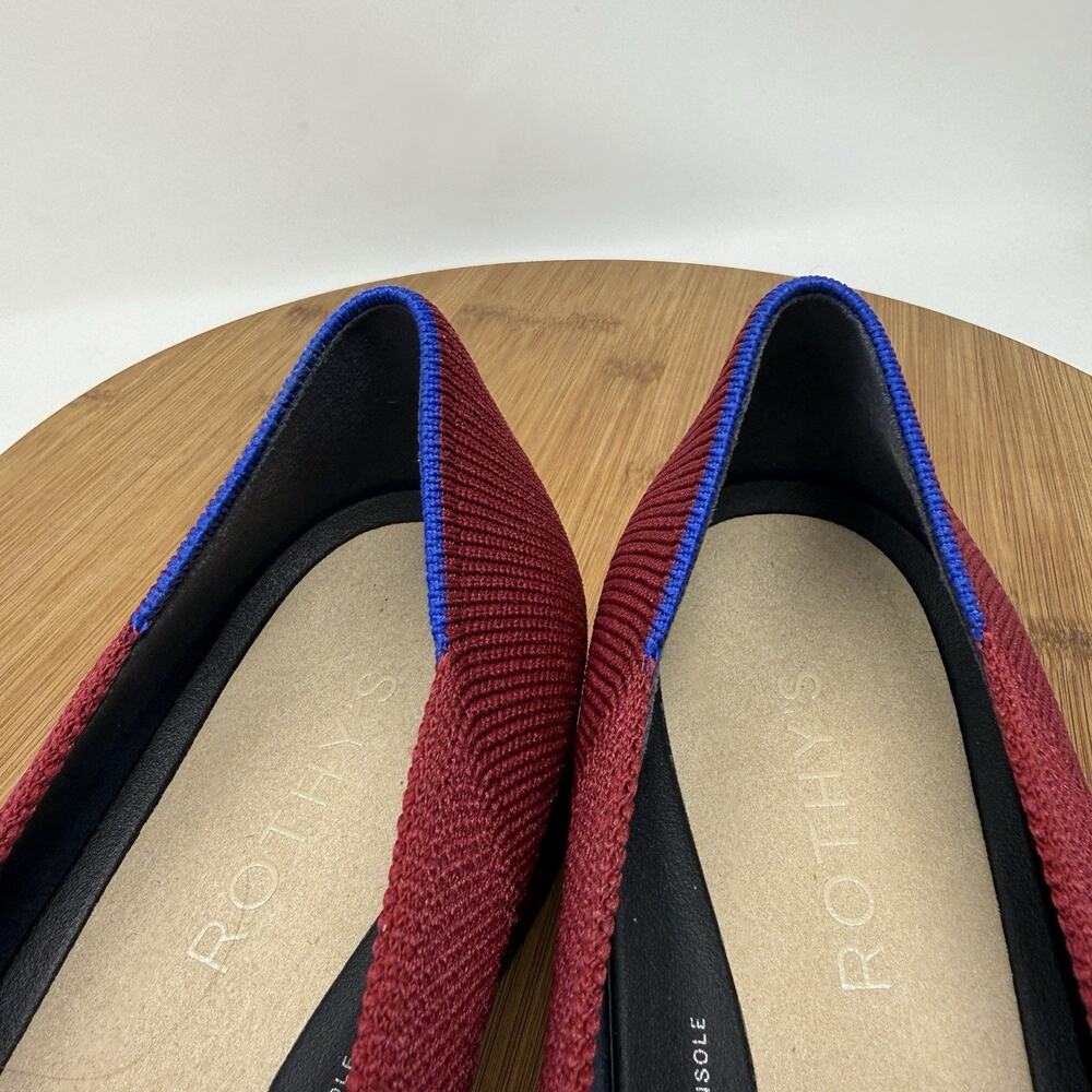 Rothys The High Point Pointed Toe Heels Autumn Red Career Office Womens 7.5 - Picture 7 of 9